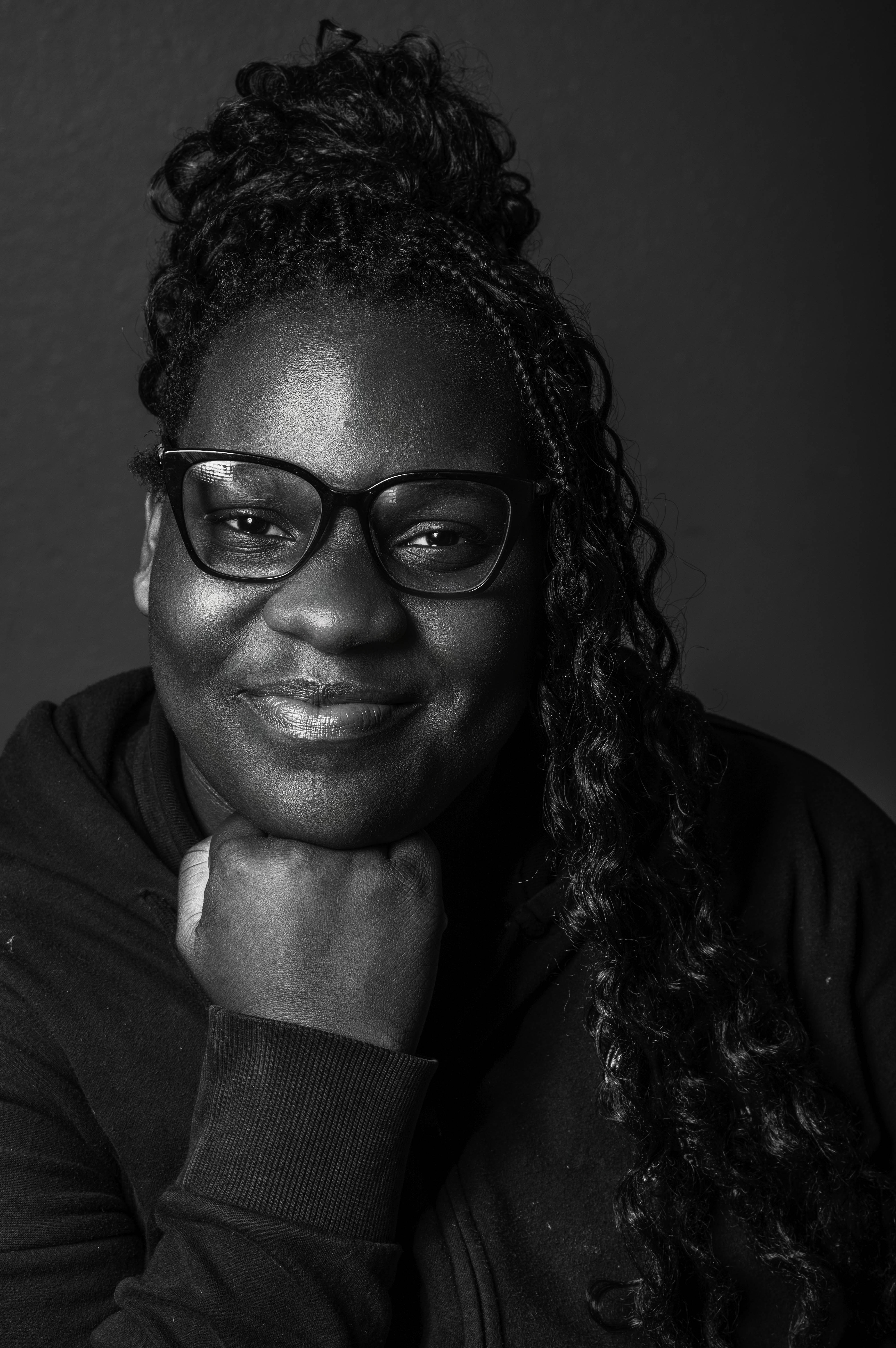 Athlete portrait in studio lighting